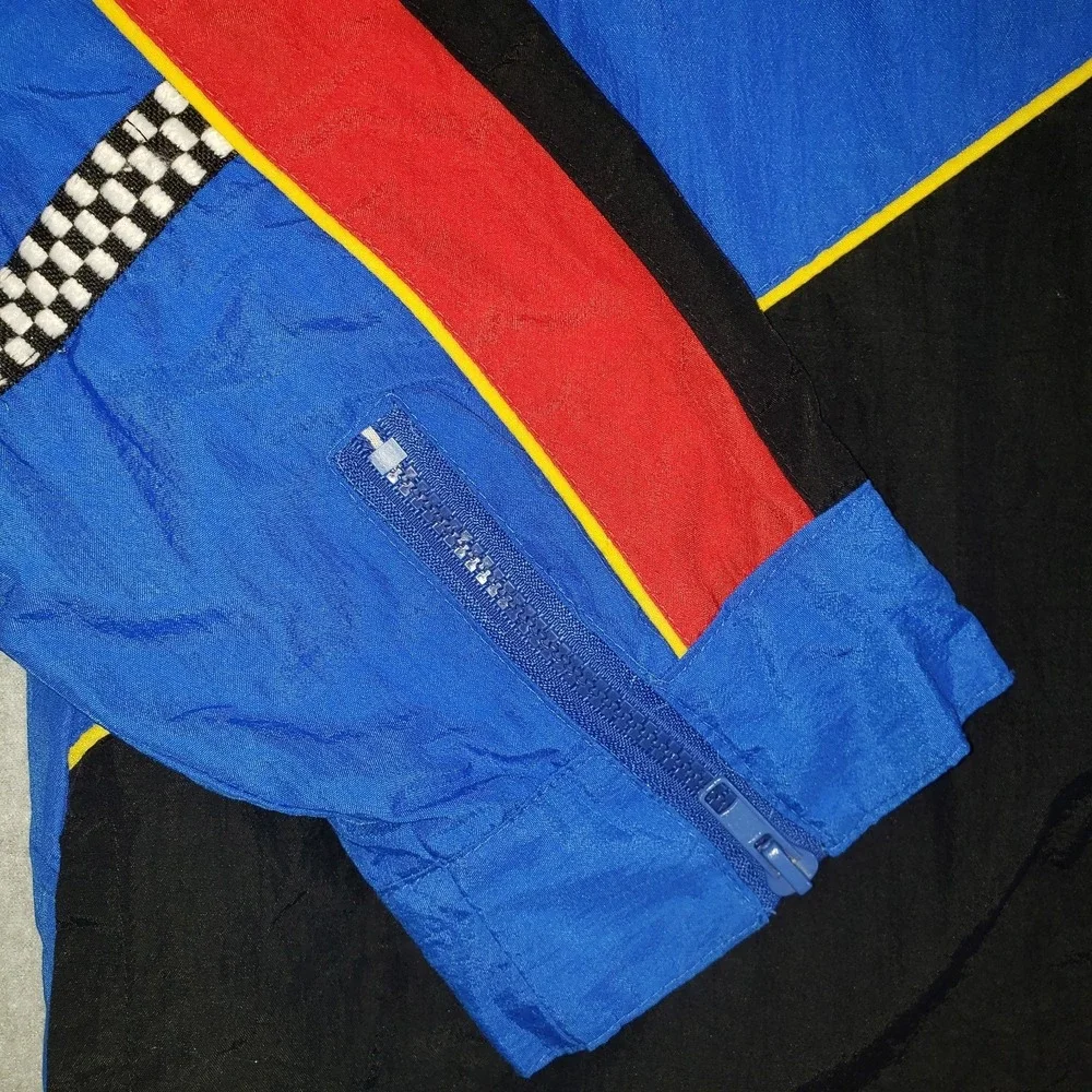 Vintage Nascar Woody Woodpecker Jacket Youth Sz L 16-18 Colorblock Chase Authent
